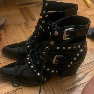 Sam edelman cut out bootie with pointed studs